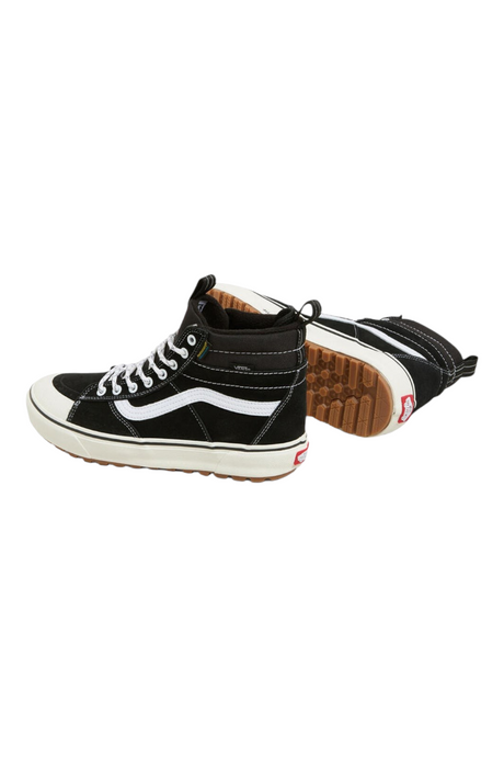 Sporline Vans Mte siyah beyaz su geçirmez unisex sneaker, yüksek bilekli tasarım ve tırtıklı kauçuk taban