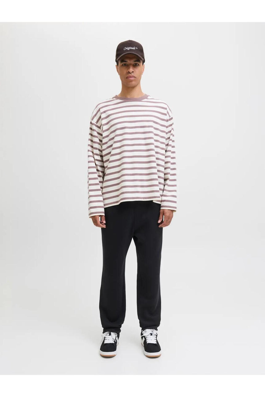 JACK&JONES JPSTKANE BRADLEY UNCUFFED SWT PANTS NOOS 12279134 - Siyah