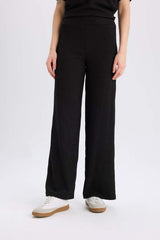 DeFacto Kadın Wide Leg Pantolon E3232AX - Siyah