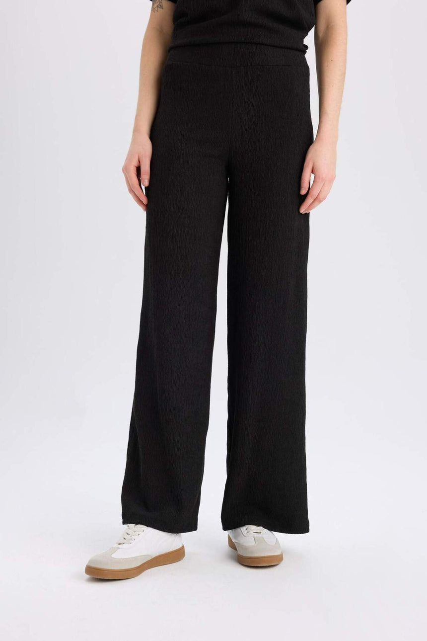 DeFacto Kadın Wide Leg Pantolon E3232AX - Siyah