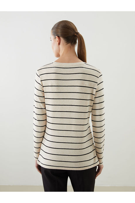 LCW KADIN W57972T8 UK.BDY,BAKLA-CIZ-5W - Ekru