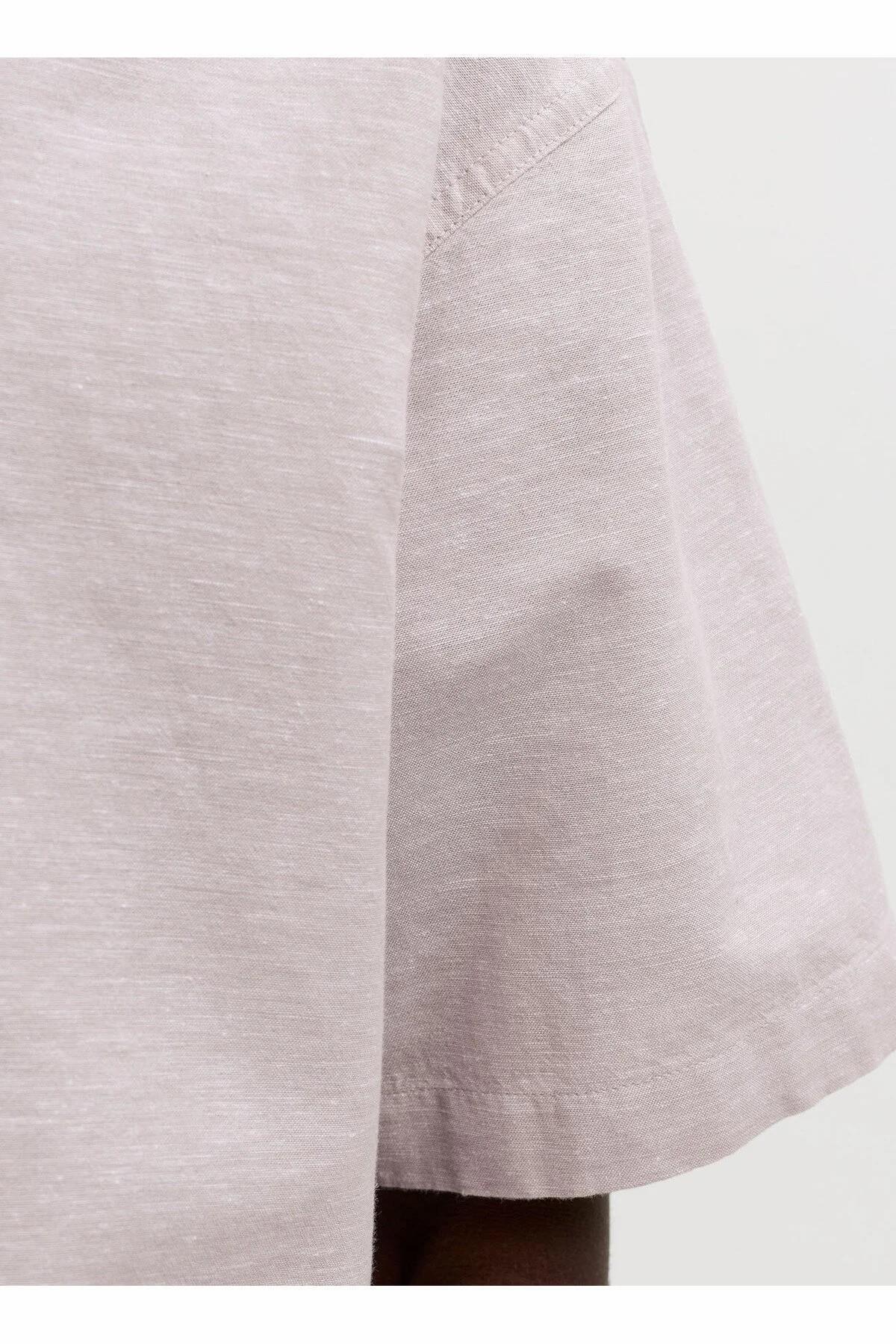 Jack & Jones Breeze Erkek Keten Karışımlı Kısa Kollu Gömlek 12288594 - Bej