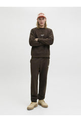JACK&JONES SWEAT 12278791 - Koyu Kahverengi