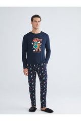 LC Waikiki Erkek Pijama Takımı W5FM75D8 - Koyu Lacivert