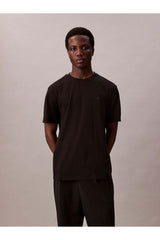 Calvin Klein Slim Stretch Cotton Crewneck Erkek T-Shirt LV04LC240G - Siyah