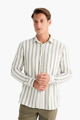 Defacto Erkek Long Sleeve Shirt D6114AX - Açık Yeşil