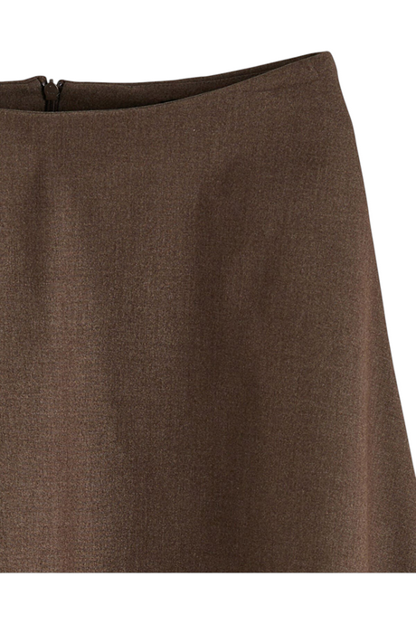 Sporline LC Waikiki kahverengi polyester kadın etek, günlük kullanıma uygun regular kesim şık tasarım.