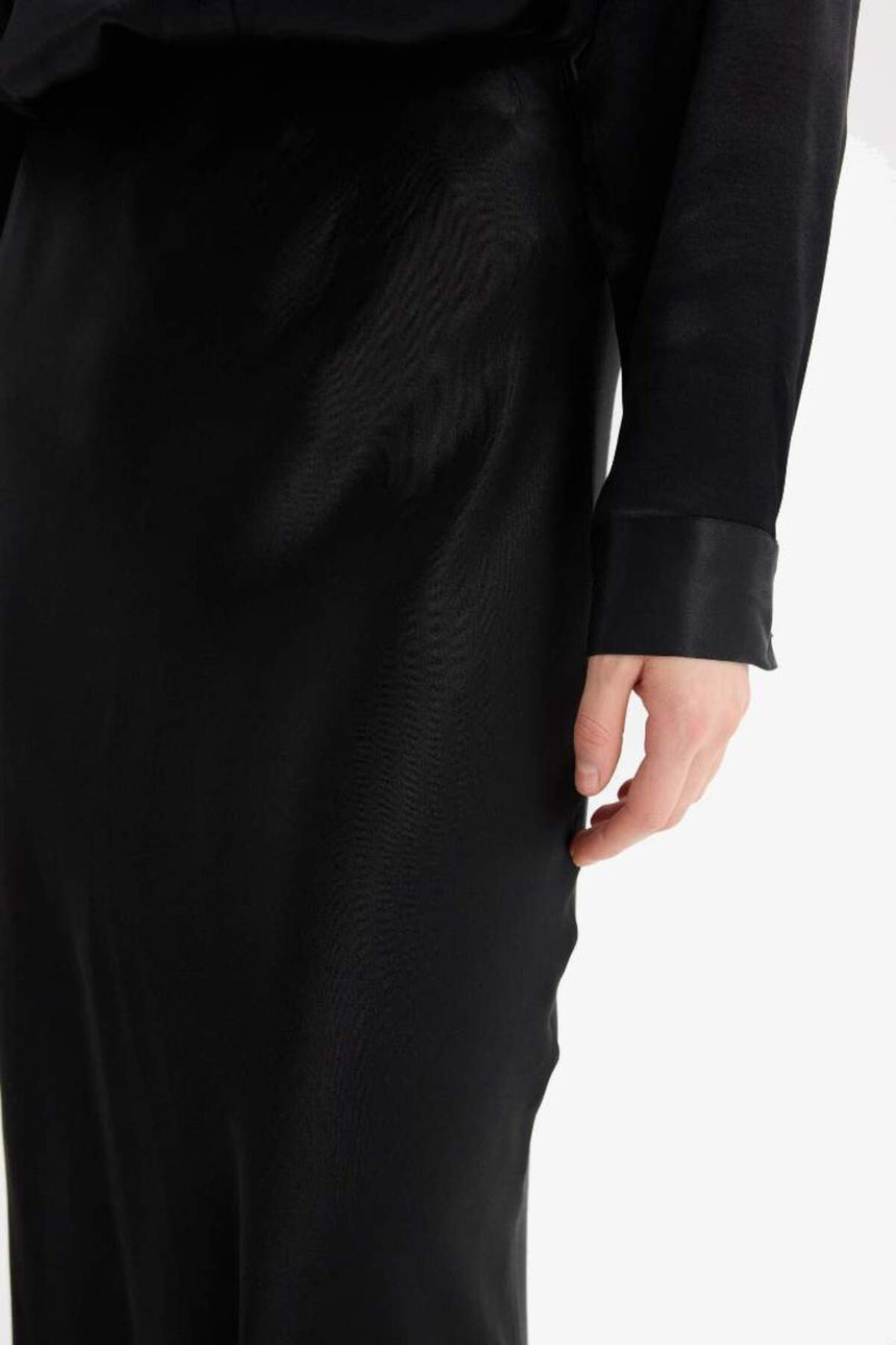 Defacto Kadın Woven Skirt B1867AX - Siyah