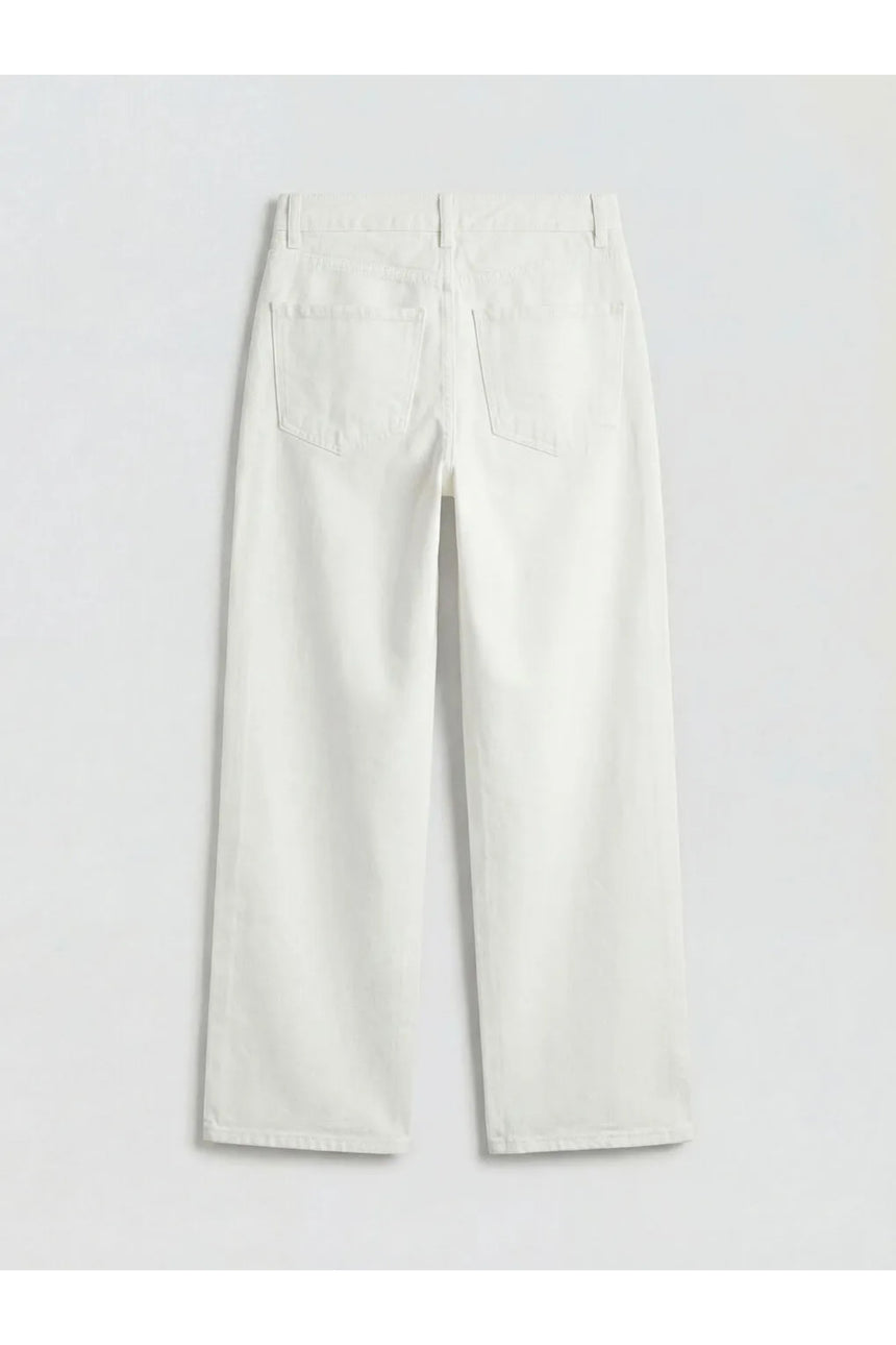 LCW KADIN S6MI62B8 PNT,WIDE-OYUNCAKRAIGHT-WHITE - Beyaz/ Kırık Beyaz
