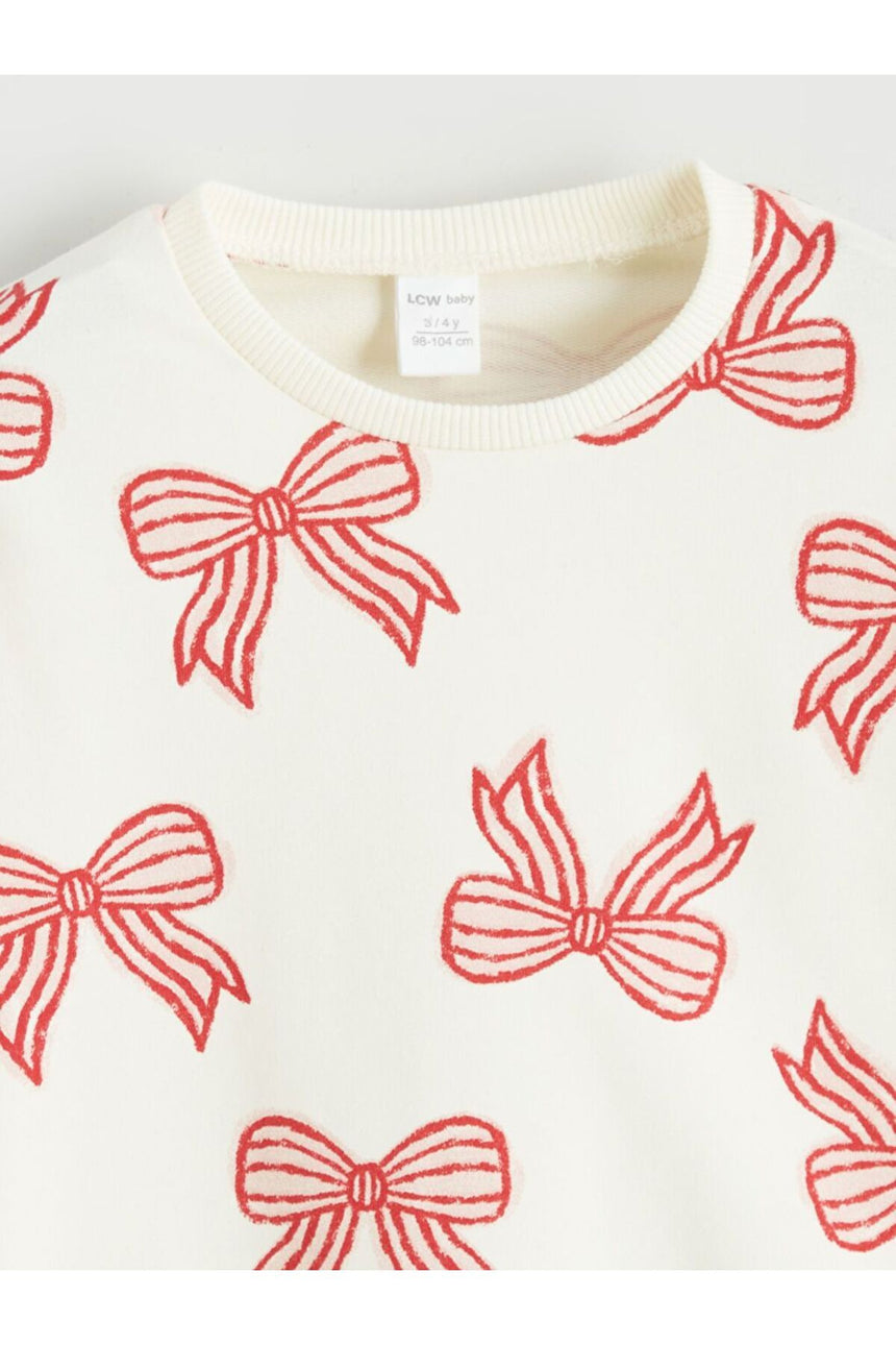 LC Waikiki Çocuk Uzun Kollu Sweatshirt W5NG36B1 - Krem