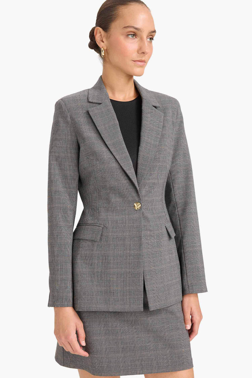 Defacto Kadın Blazer D9883Ax - Açık Gri