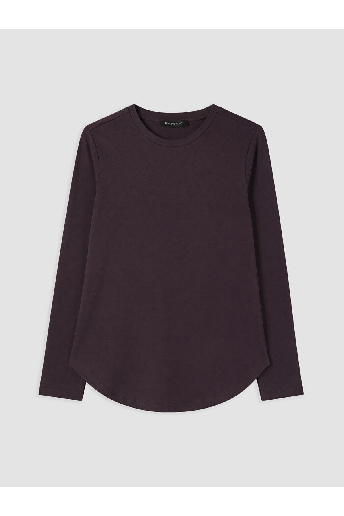LC Waikiki Kadın Uzun Kollu T-Shirt W6DD29F8 - Koyu Mor