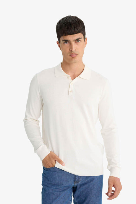 Defacto Erkek Pullover D0454Ax - Ekru