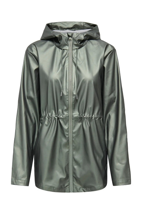 ONLY ONLEBEN SHINE STRING RAINCOAT CC OTW 15374158 - Gri/ Yeşil