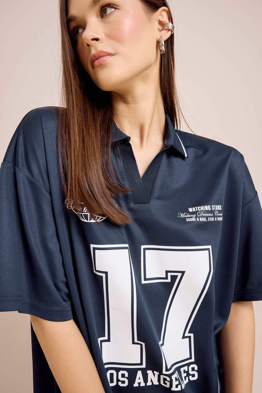 Defacto Kadın Short Sleeve T-Shirt E5368Ax - Koyu Lacivert