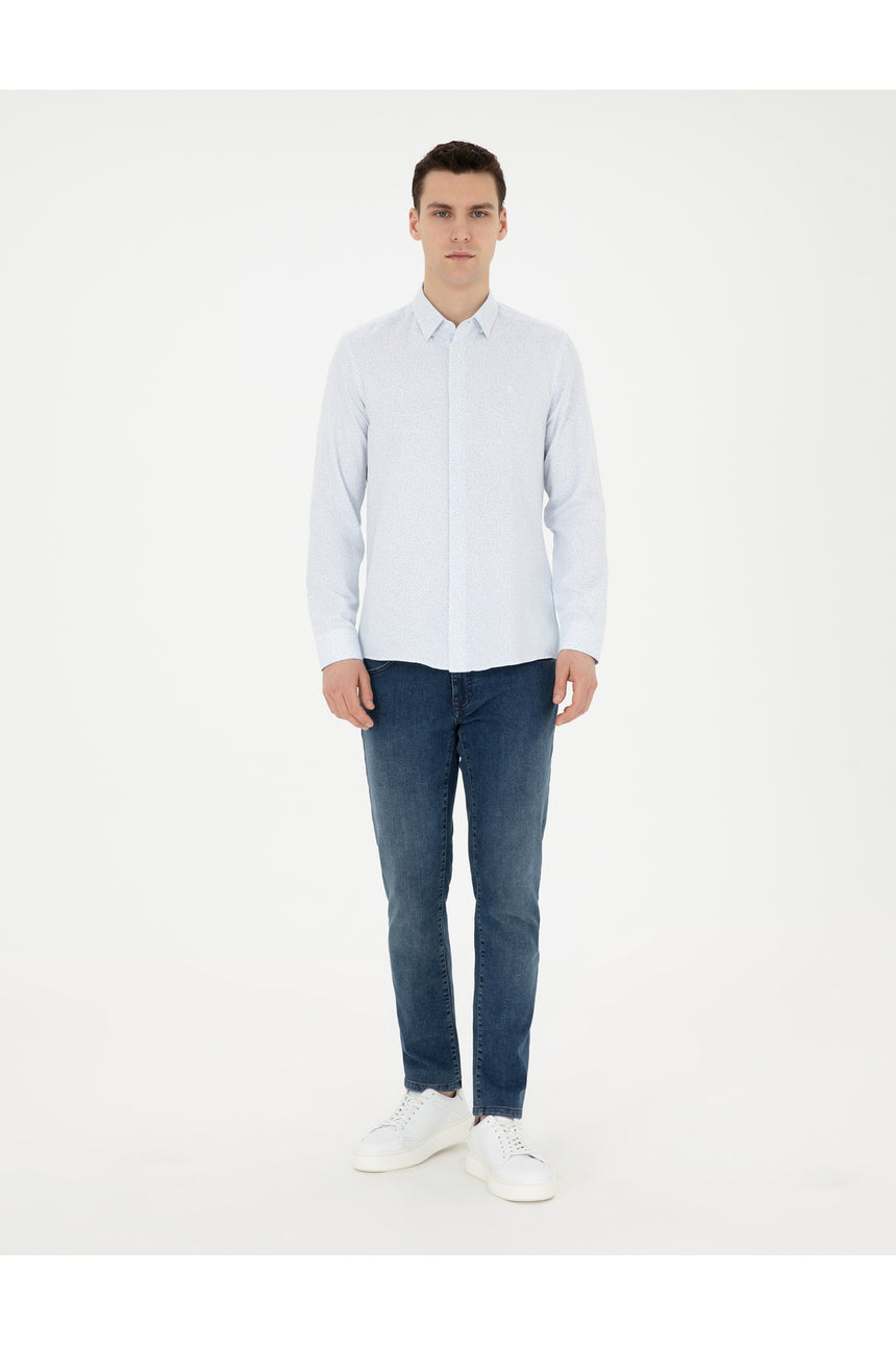 pierre cardin erkek dokuma gömlek 1836790 - Buz Mavisi