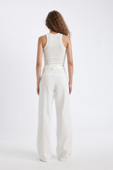 Defacto Kadın Trousers D4467AX - Kırık Beyaz