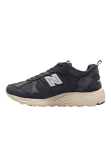Sporline New Balance 878 lacivert ve bej renkli, sentetik file sayalı, ABZORB yastıklamalı unisex günlük spor ayakkabı