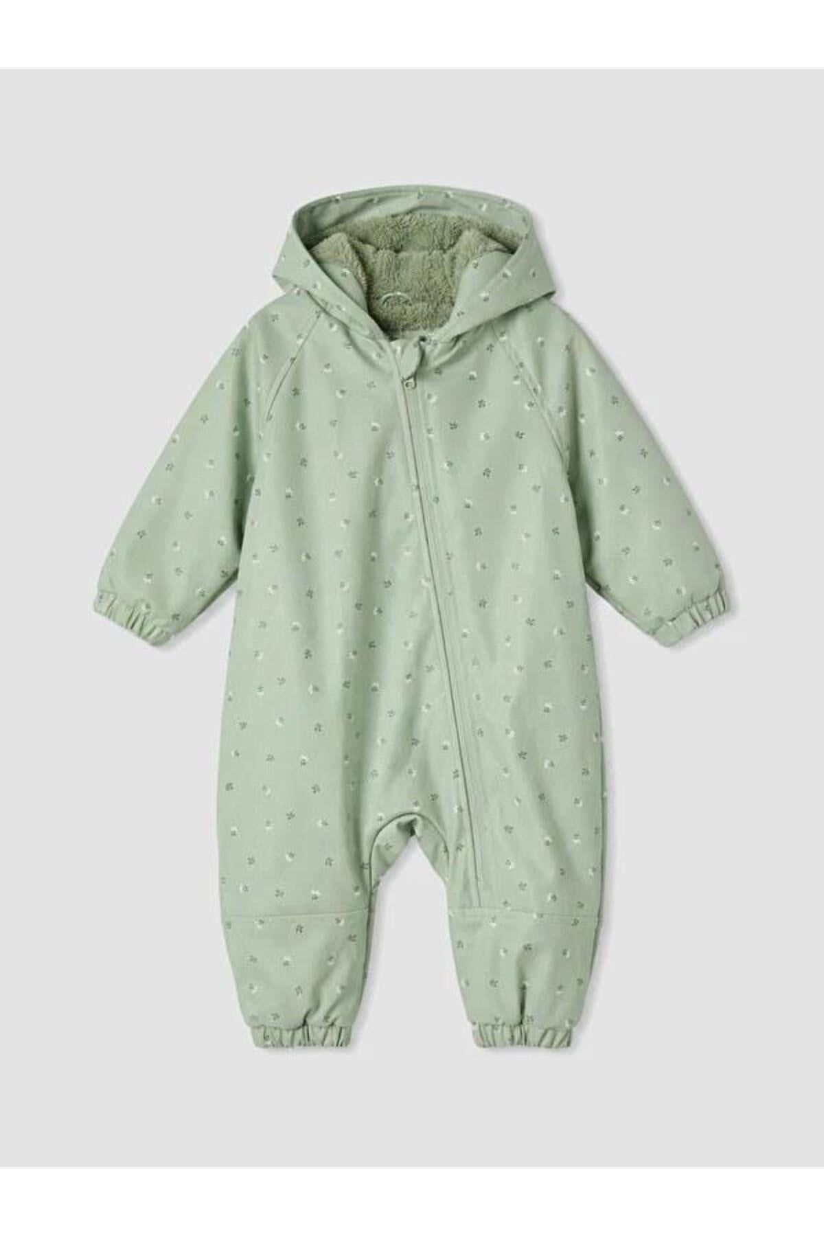 LC Waikiki Kız Bebek Astronot Tulum W60171B1 - Açık Yeşil