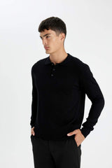 Defacto Erkek Pullover D0454Ax - Siyah