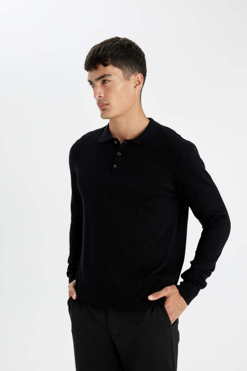Defacto Erkek Pullover D0454Ax - Siyah