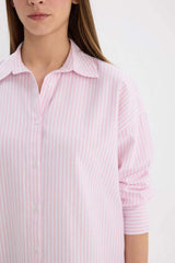 Defacto Kadın Long Sleeve Shirt D4512Ax - Pembe