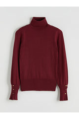 LC Waikiki Kadın Kazak W5JS02F8 - Bordo