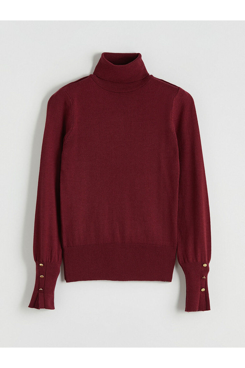 LC Waikiki Kadın Kazak W5JS02F8 - Bordo