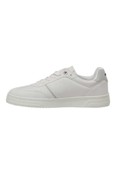 Sporline U.S. Polo Assn. 6P beyaz PU kadın sneaker, yan profil görünümü