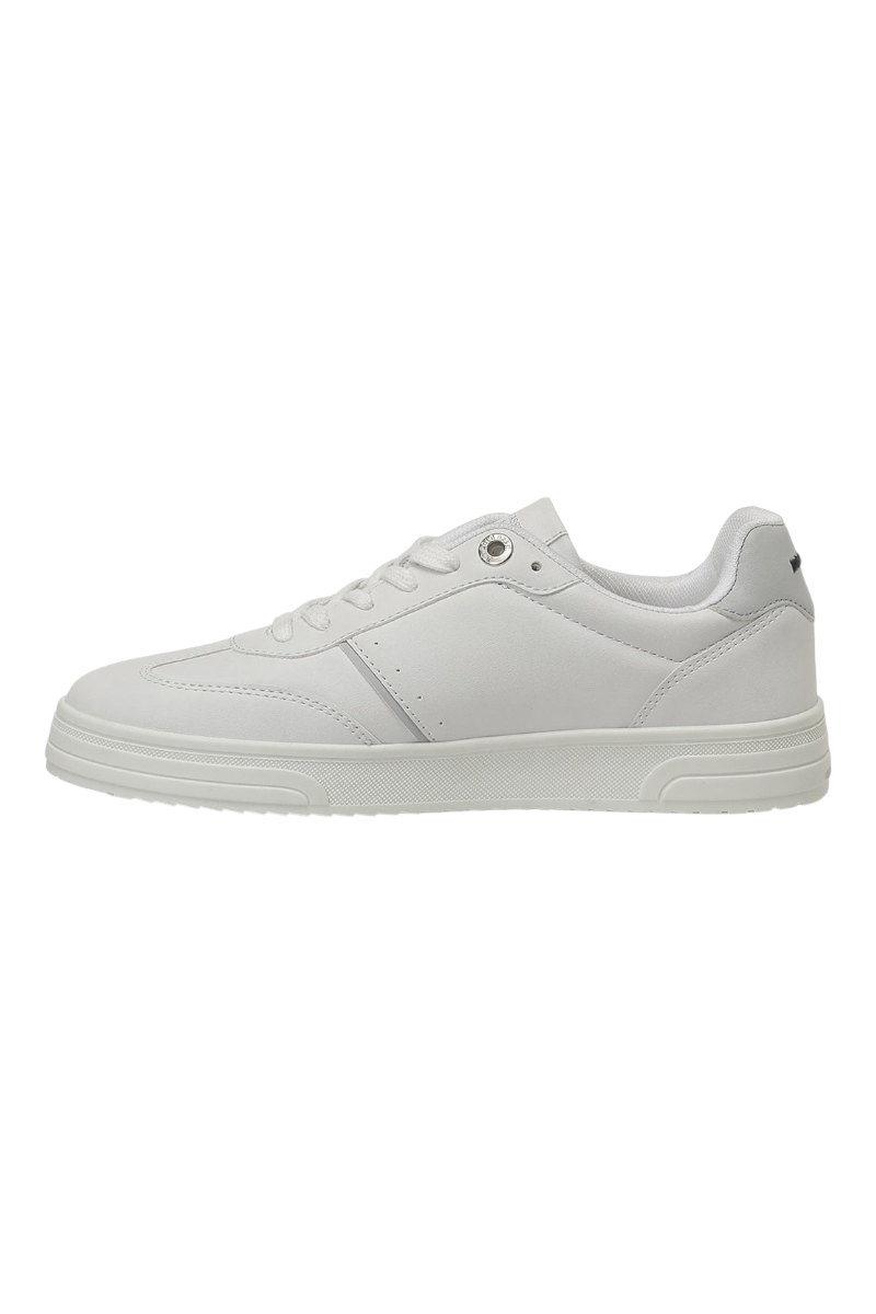 Sporline U.S. Polo Assn. 6P beyaz PU kadın sneaker, yan profil görünümü