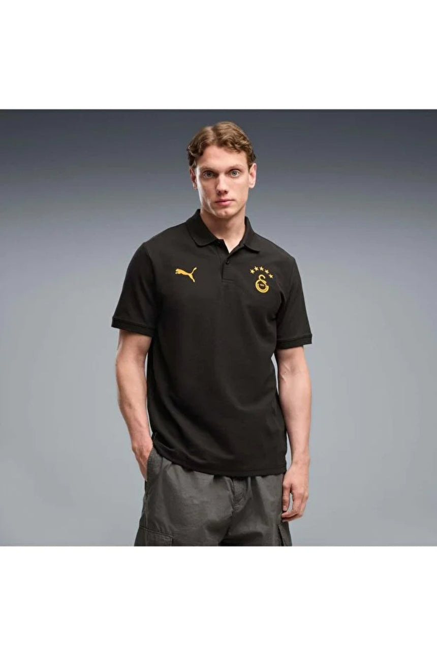Galatasaray 78682726 Erkek Polo Yaka T-Shirt - Siyah