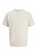 JACK&JONES JJEORGANIC RELAXED TEE SS O-NECK NOOS 12298752 - Bej/ Açık Gri