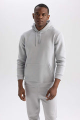 Defacto Erkek Sweat Shirt X8283AZ - Açık Gri