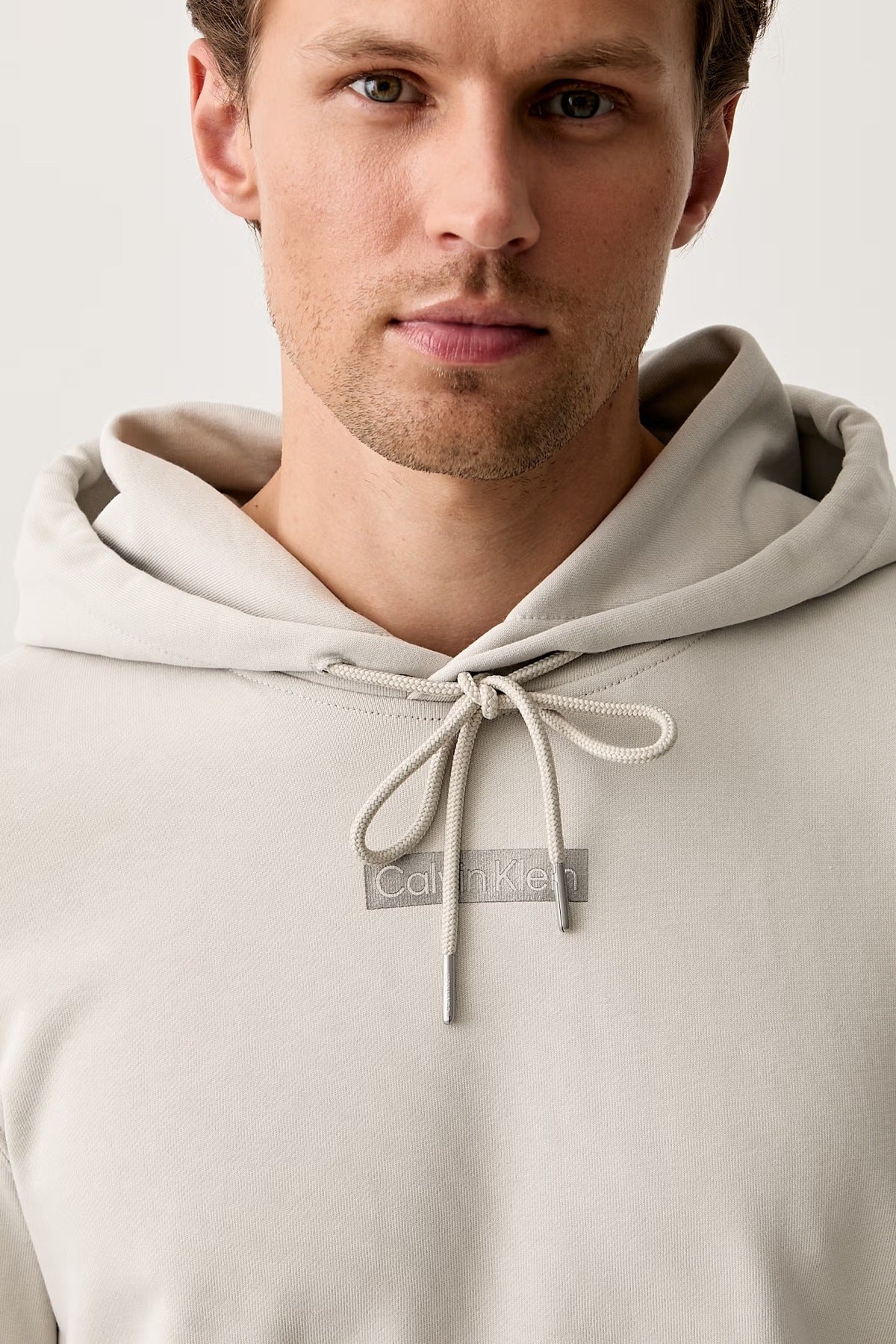 Calvin Klein Erkek LS 350TERRY EU SP GRAPHIC HOODIE LV04RG276G - Beyaz