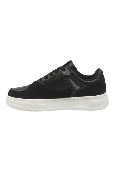 Sporline U.S. Polo Assn. siyah erkek sneaker, PU ve TPU malzemeden üretilmiş günlük spor ayakkabı