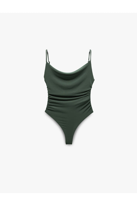 KOTON KADIN TANKTOPS 5SAL30254IK - Koyu Yeşil