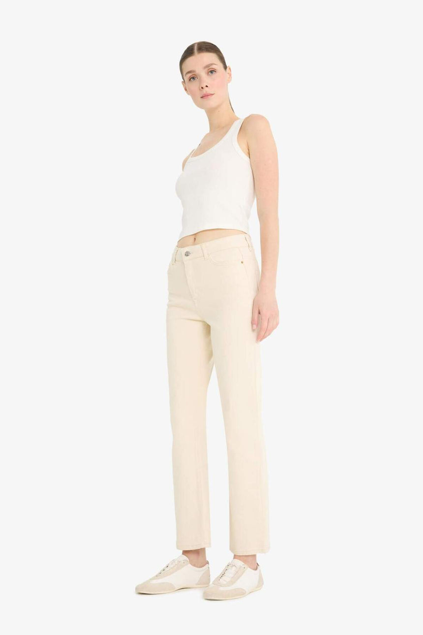 Defacto Kadın Trousers F0064Ax - Ekru