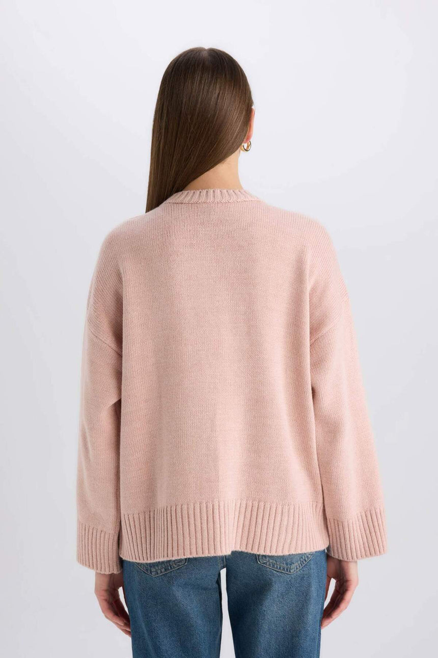 Defacto Kadın Pullover D0036AX - Pembe