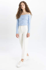 Defacto Kadın Trousers B5012Ax - Ekru