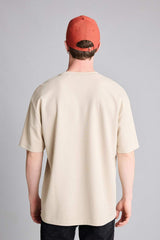 DeFacto X3926AZ Erkek T-Shirt - Açık Kahve
