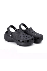 CROCS Classic Platform Glitter ClogW 207241 - Siyah