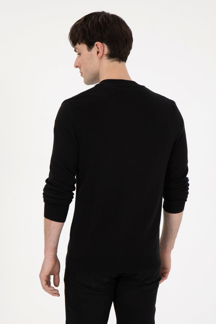 US POLO ASSN ERKEK TRİKO HIRKA 1920441 - Siyah
