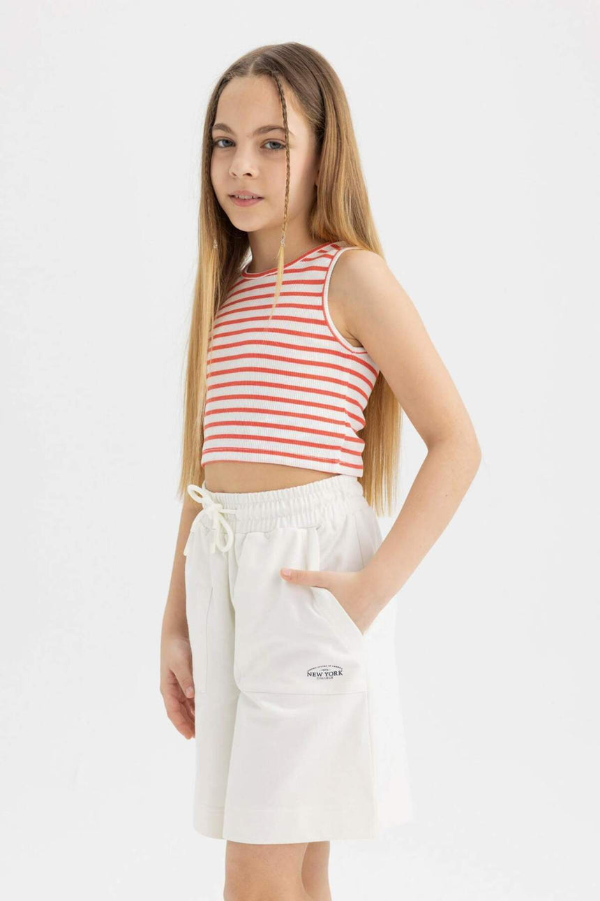 Defacto Çocuk Short B0847A8 - Ekru