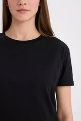 Defacto Kadın Short Sleeve T-Shirt W9584Az - Siyah