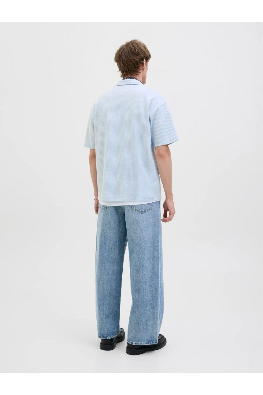 JACK&JONES SHIRT - WITH SLEEVES MALE KNIT CO60/PL40 12285711 - Gök Mavisi