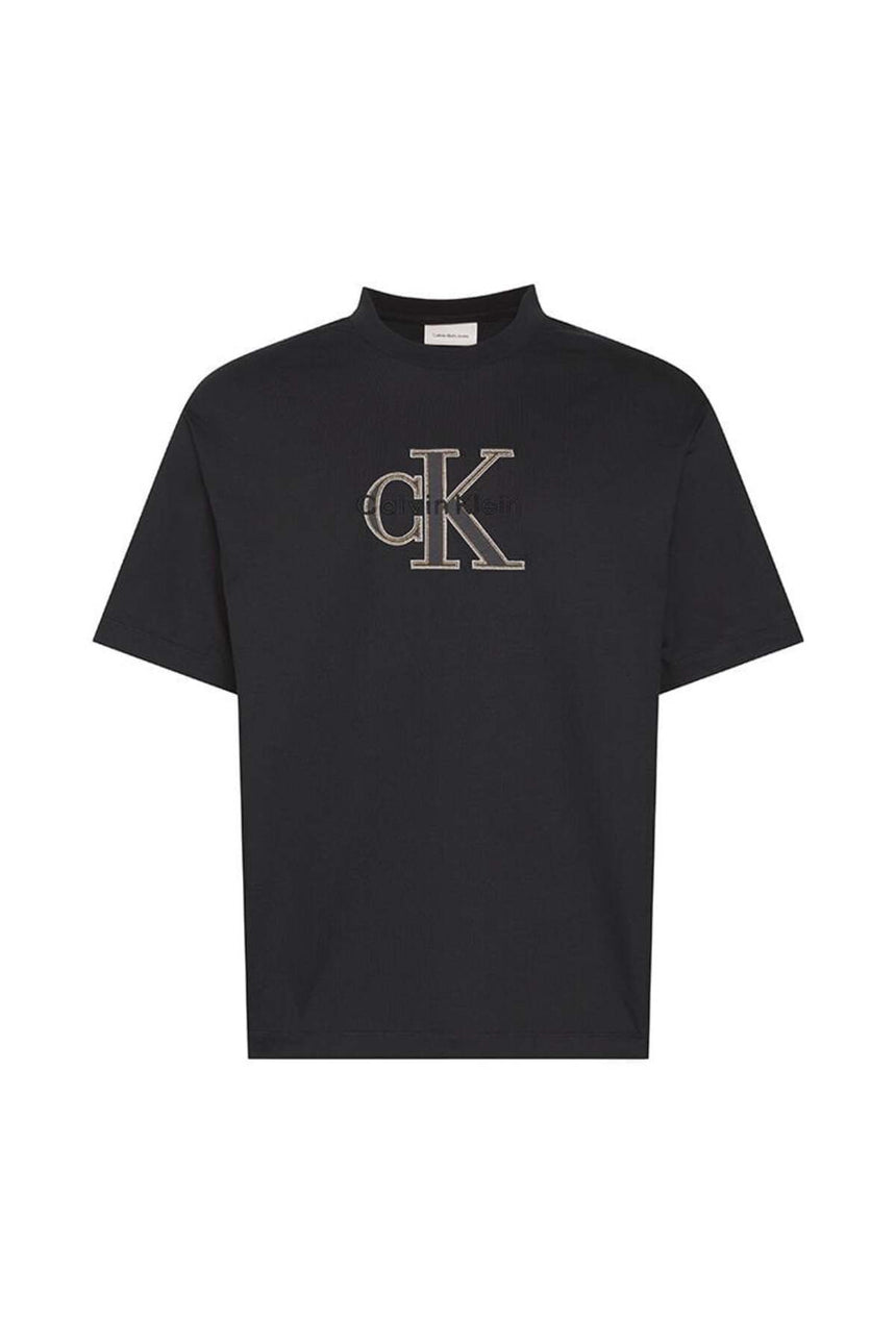 Calvin Klein Erkek SS 16S ELEVATED MONOLOGO TEE LV04RF819G - Siyah