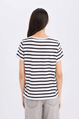 DeFacto C2612AX Kadın T-Shirt - Siyah