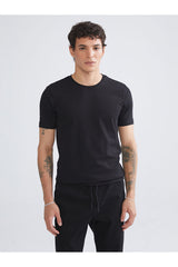 LC Waikiki Erkek Kısa Kollu Slim Fit Büyük Beden T-Shirt W5LG59B8 - Siyah
