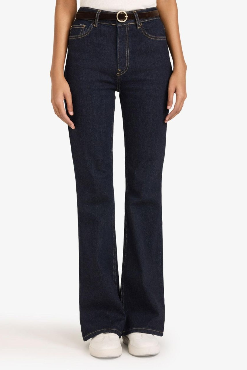 Defacto Kadın Trousers G6399AX - Mavi/Siyah