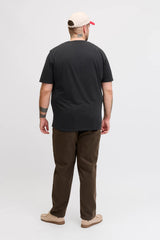 JACK&JONES PLUS JJEARCHIVE GRAPHIC TEE SS ONECK NOOS PLS 12289683 - Siyah